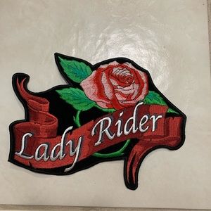 Biker Patch, “Lady Rider”, 9” X 8” NWT